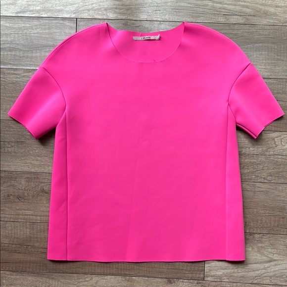 J Brand Hot Pink Neoprene Top - Picture 1 of 6